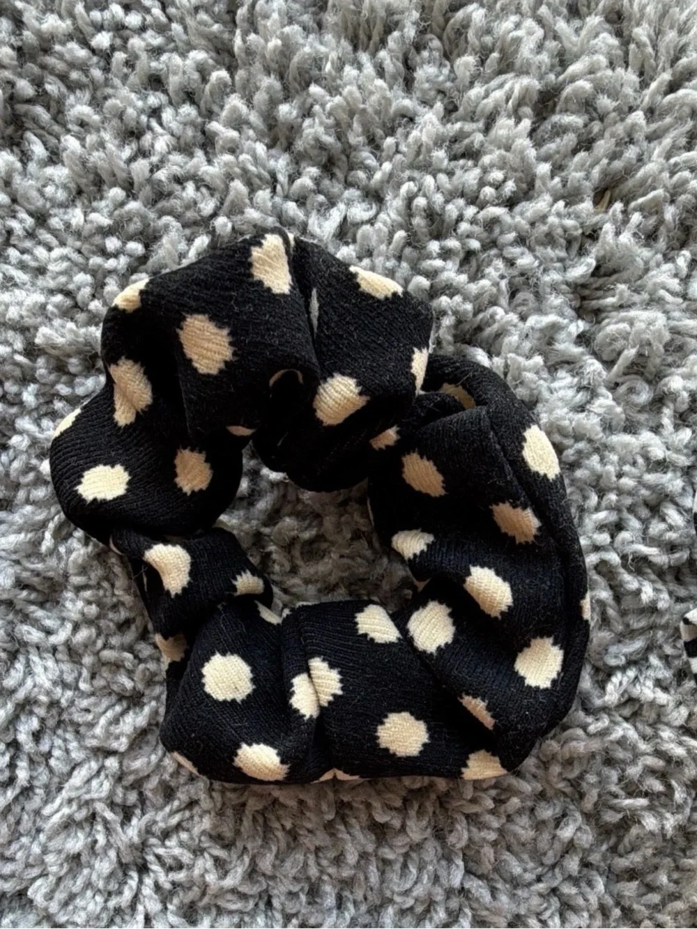 Animal Print Scrunchie Set - Black, White, Brown, Cream